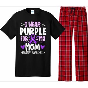 I Wear Purple For My Mom Mother Epilepsy Awareness Month Pajama Set