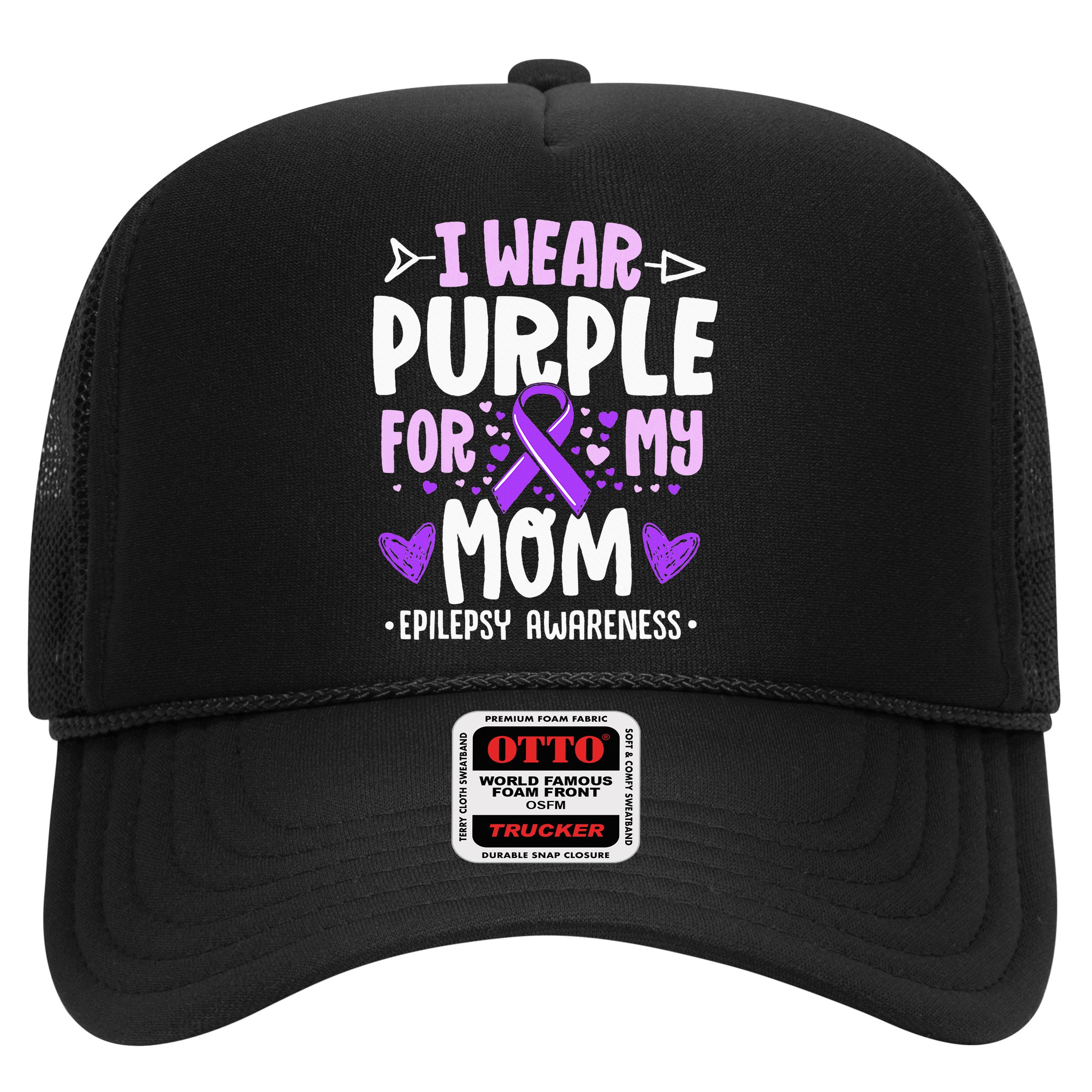 I Wear Purple For My Mom Mother Epilepsy Awareness Month Hat