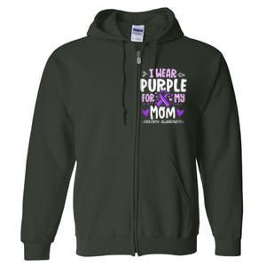 I Wear Purple For My Mom Mother Epilepsy Awareness Month Full Zip Hoodie