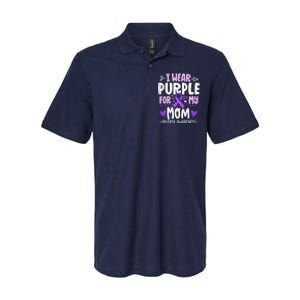 I Wear Purple For My Mom Mother Epilepsy Awareness Month Softstyle Adult Sport Polo