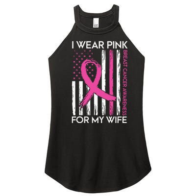 I Wear Pink For My Wife Breast Cancer Month Support Squad Women’s Perfect Tri Rocker Tank