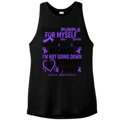 I Wear Purple For Myself Lupus Awareness Ladies PosiCharge Tri-Blend Wicking Tank