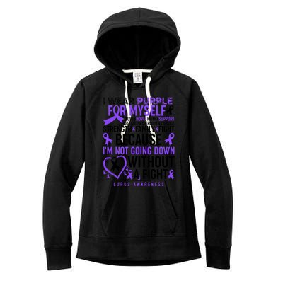 I Wear Purple For Myself Lupus Awareness Women's Fleece Hoodie