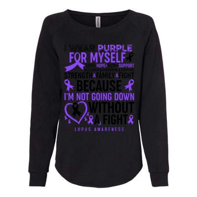 I Wear Purple For Myself Lupus Awareness Womens California Wash Sweatshirt