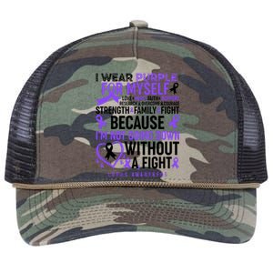 I Wear Purple For Myself Lupus Awareness Retro Rope Trucker Hat Cap