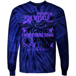 I Wear Purple For Myself Lupus Awareness Tie-Dye Long Sleeve Shirt