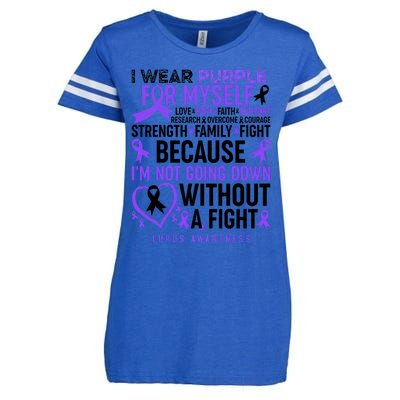 I Wear Purple For Myself Lupus Awareness Enza Ladies Jersey Football T-Shirt