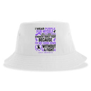 I Wear Purple For Myself Lupus Awareness Sustainable Bucket Hat