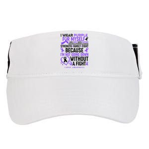 I Wear Purple For Myself Lupus Awareness Adult Drive Performance Visor