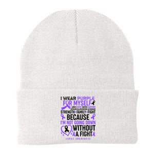 I Wear Purple For Myself Lupus Awareness Knit Cap Winter Beanie