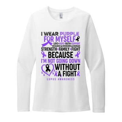 I Wear Purple For Myself Lupus Awareness Womens CVC Long Sleeve Shirt