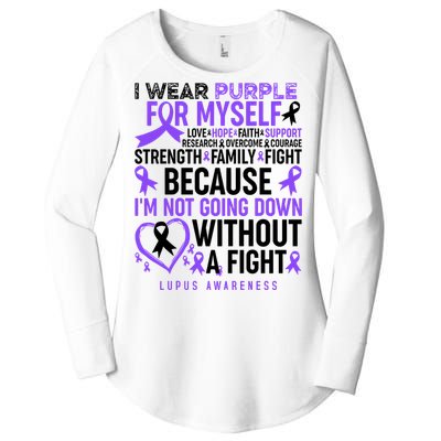 I Wear Purple For Myself Lupus Awareness Women's Perfect Tri Tunic Long Sleeve Shirt