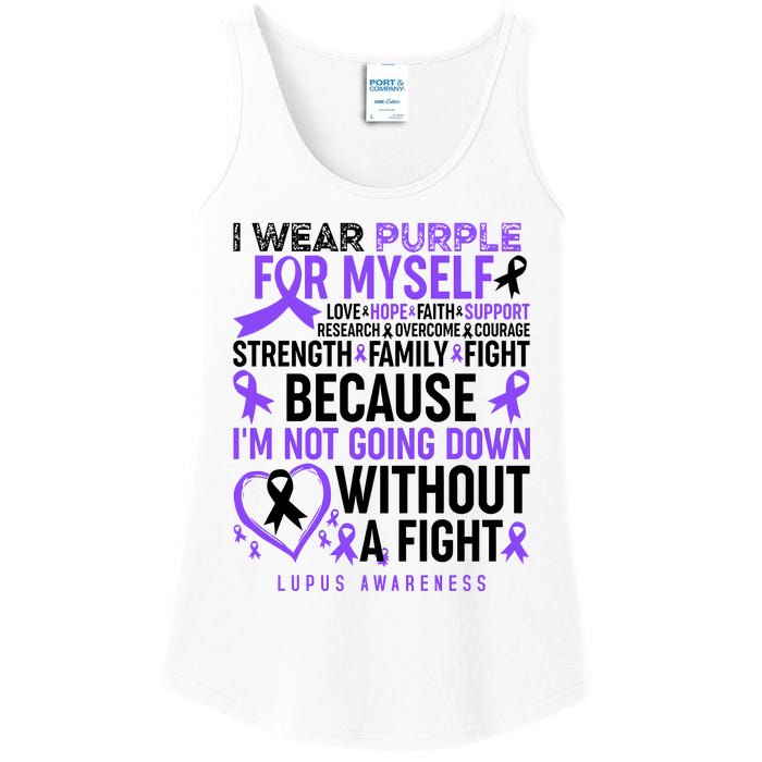 I Wear Purple For Myself Lupus Awareness Ladies Essential Tank