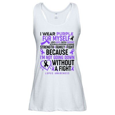 I Wear Purple For Myself Lupus Awareness Ladies Essential Flowy Tank