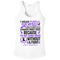 I Wear Purple For Myself Lupus Awareness Ladies PosiCharge Competitor Racerback Tank