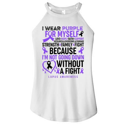 I Wear Purple For Myself Lupus Awareness Women's Perfect Tri Rocker Tank