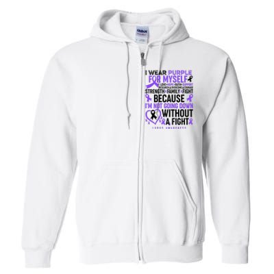 I Wear Purple For Myself Lupus Awareness Full Zip Hoodie