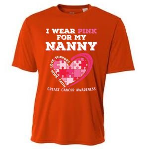 I Wear Pink For My Nanny Grandma Breast Cancer Support Cool Gift Cooling Performance Crew T-Shirt