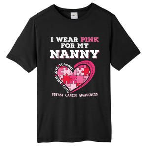 I Wear Pink For My Nanny Grandma Breast Cancer Support Cool Gift Tall Fusion ChromaSoft Performance T-Shirt