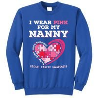 I Wear Pink For My Nanny Grandma Breast Cancer Support Cool Gift Sweatshirt