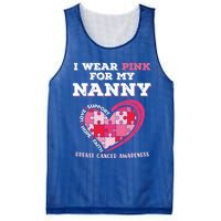 I Wear Pink For My Nanny Grandma Breast Cancer Support Cool Gift Mesh Reversible Basketball Jersey Tank