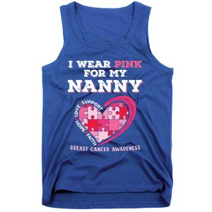 I Wear Pink For My Nanny Grandma Breast Cancer Support Cool Gift Tank Top