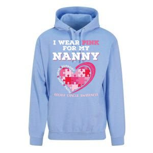 I Wear Pink For My Nanny Grandma Breast Cancer Support Cool Gift Unisex Surf Hoodie