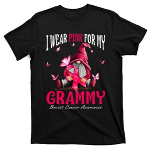 I Wear Pink For My Grammy Breast Cancer Awareness Gnomes T-Shirt