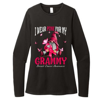 I Wear Pink For My Grammy Breast Cancer Awareness Gnomes Womens CVC Long Sleeve Shirt