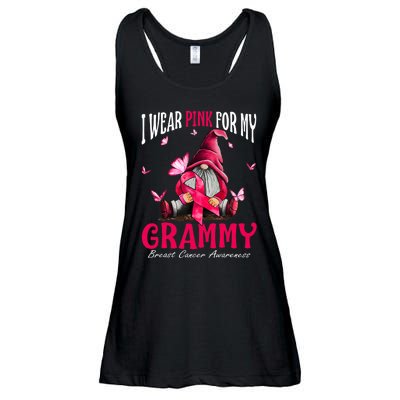 I Wear Pink For My Grammy Breast Cancer Awareness Gnomes Ladies Essential Flowy Tank