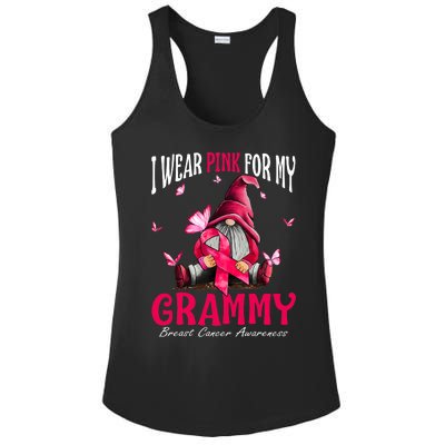 I Wear Pink For My Grammy Breast Cancer Awareness Gnomes Ladies PosiCharge Competitor Racerback Tank