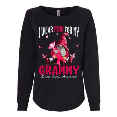 I Wear Pink For My Grammy Breast Cancer Awareness Gnomes Womens California Wash Sweatshirt