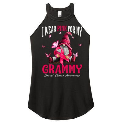 I Wear Pink For My Grammy Breast Cancer Awareness Gnomes Women's Perfect Tri Rocker Tank