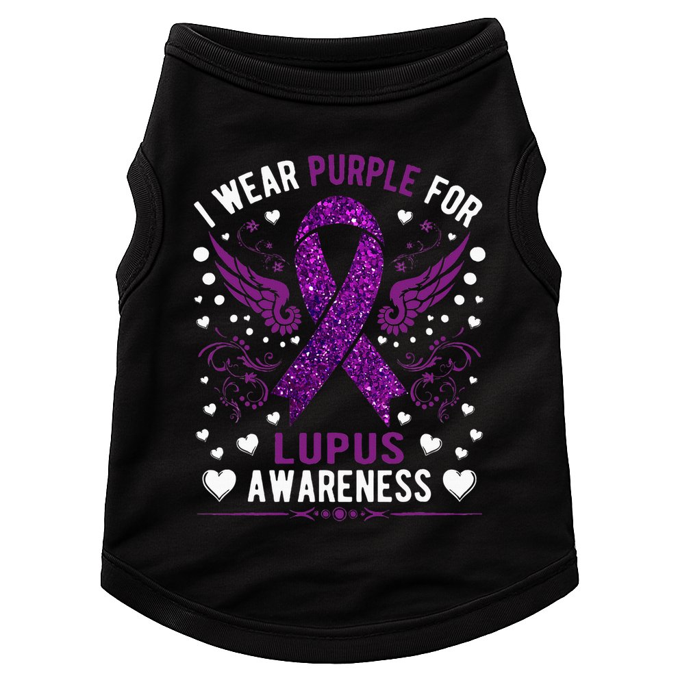 I Wear Purple For Lupus Awareness Doggie Tank