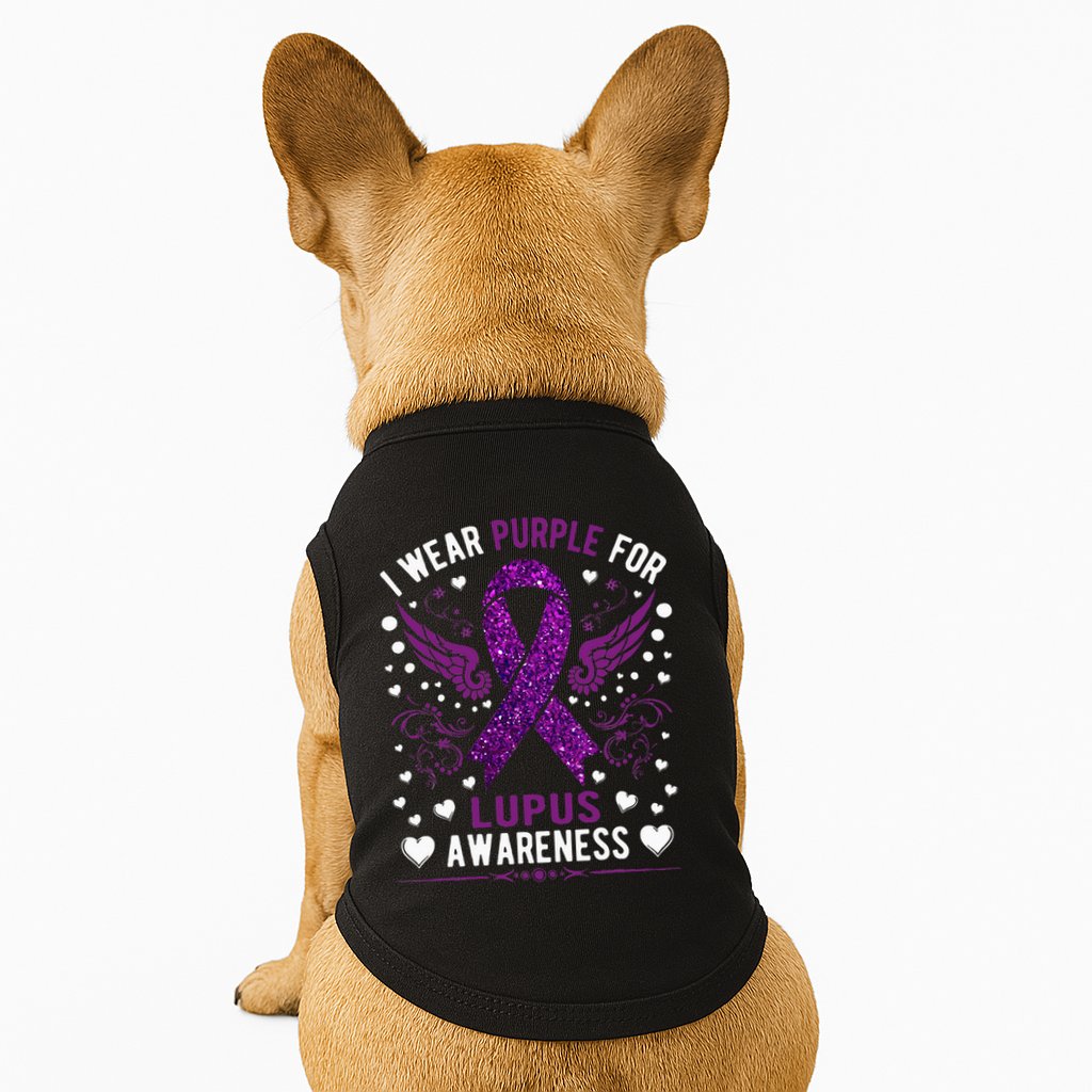I Wear Purple For Lupus Awareness Doggie Tank