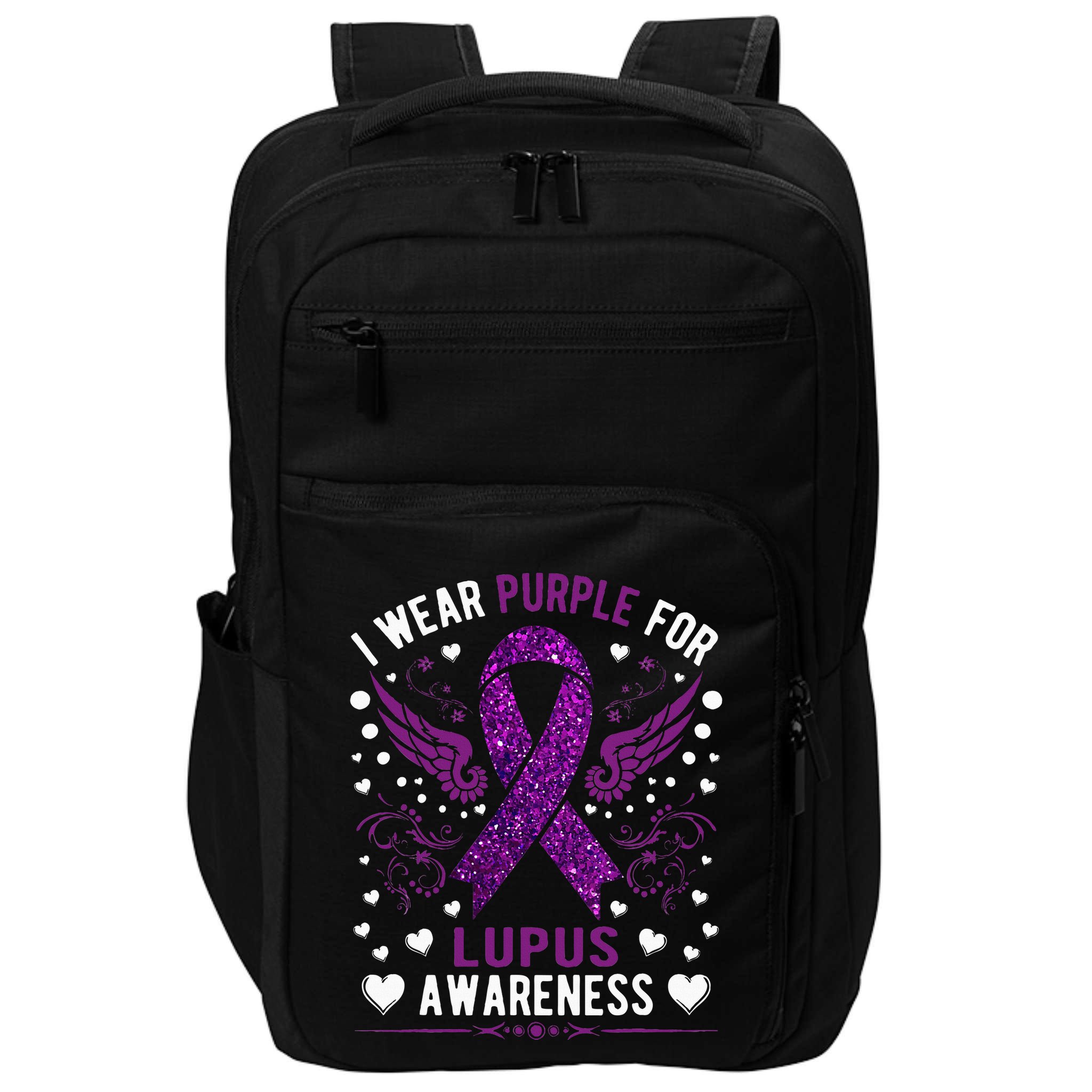 I Wear Purple For Lupus Awareness Impact Tech Backpack