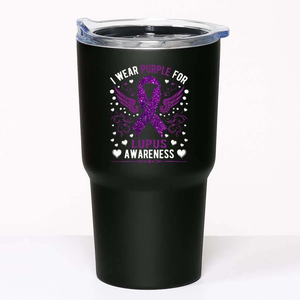 I Wear Purple For Lupus Awareness Tumbler