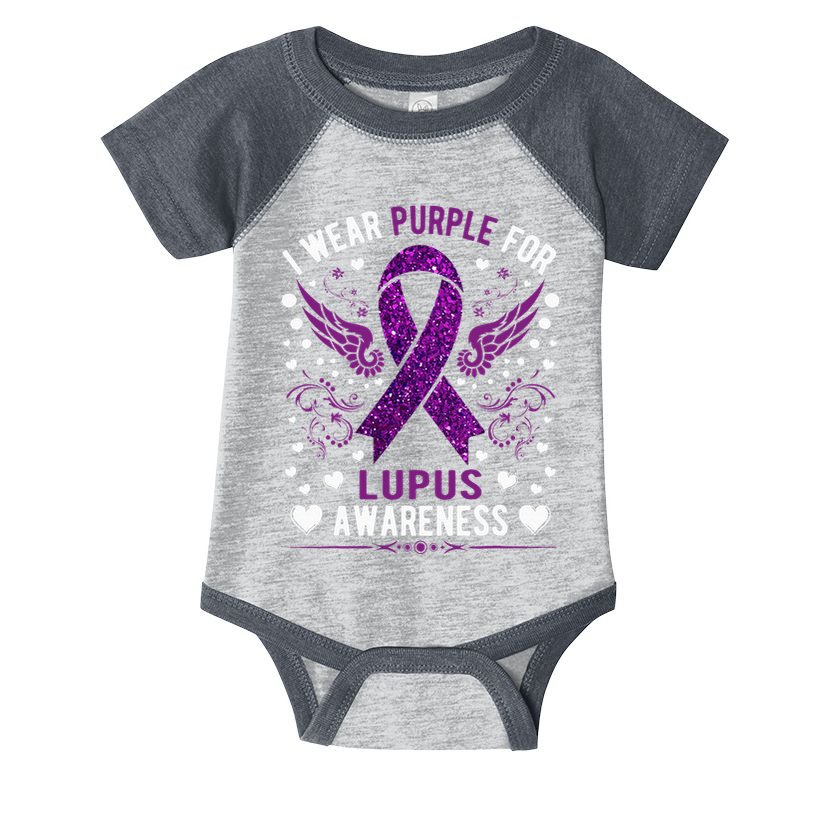 I Wear Purple For Lupus Awareness Infant Baby Jersey Bodysuit