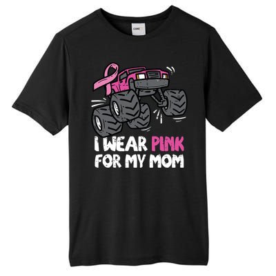 I Wear Pink For My Mom Monster Truck Breast Cancer Kids Boy Tall Fusion ChromaSoft Performance T-Shirt