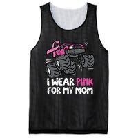 I Wear Pink For My Mom Monster Truck Breast Cancer Kids Boy Mesh Reversible Basketball Jersey Tank