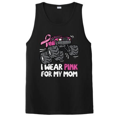 I Wear Pink For My Mom Monster Truck Breast Cancer Kids Boy PosiCharge Competitor Tank