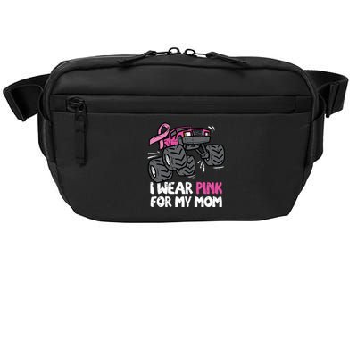 I Wear Pink For My Mom Monster Truck Breast Cancer Kids Boy Crossbody Pack