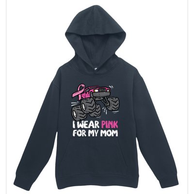 I Wear Pink For My Mom Monster Truck Breast Cancer Kids Boy Urban Pullover Hoodie