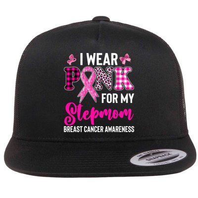 I Wear Pink For My Stepmom Gift Flatbill Hat