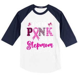 I Wear Pink For My Stepmom Gift Baseball Sleeve Shirt