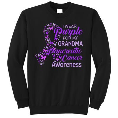 I Wear Purple For My Grandma Pancreatic Cancer Awareness Sweatshirt