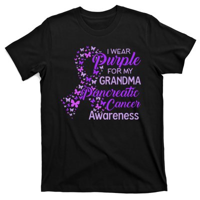 I Wear Purple For My Grandma Pancreatic Cancer Awareness T-Shirt