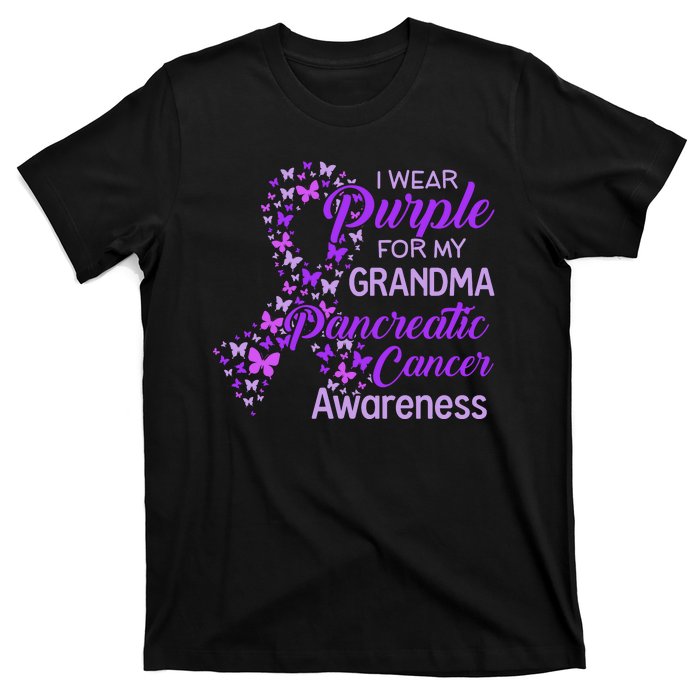 I Wear Purple For My Grandma Pancreatic Cancer Awareness T-Shirt