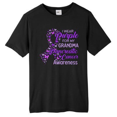 I Wear Purple For My Grandma Pancreatic Cancer Awareness Tall Fusion ChromaSoft Performance T-Shirt