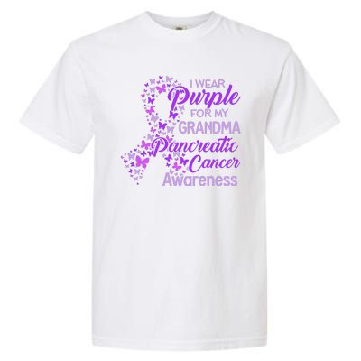 I Wear Purple For My Grandma Pancreatic Cancer Awareness Garment-Dyed Heavyweight T-Shirt